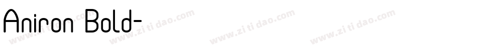 Aniron Bold字体转换